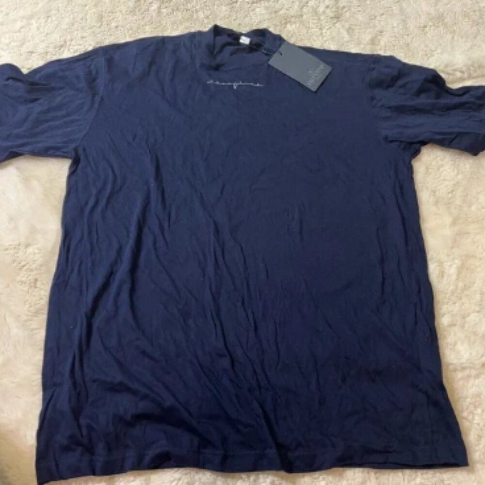 Vintage Authentic Valentino Jeans T-shirt Navy Blue Size 56 New !